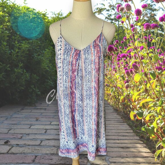Boho Coastal Tribal Print Pastels Racerback Strappy Pretty Feminine Sundress - Picture 5 of 9